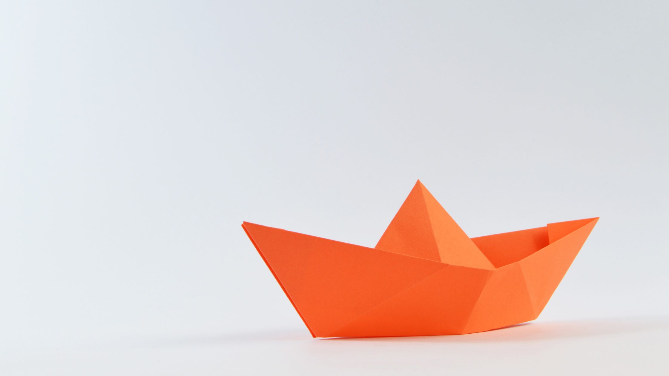 bateau pour histoire en origami