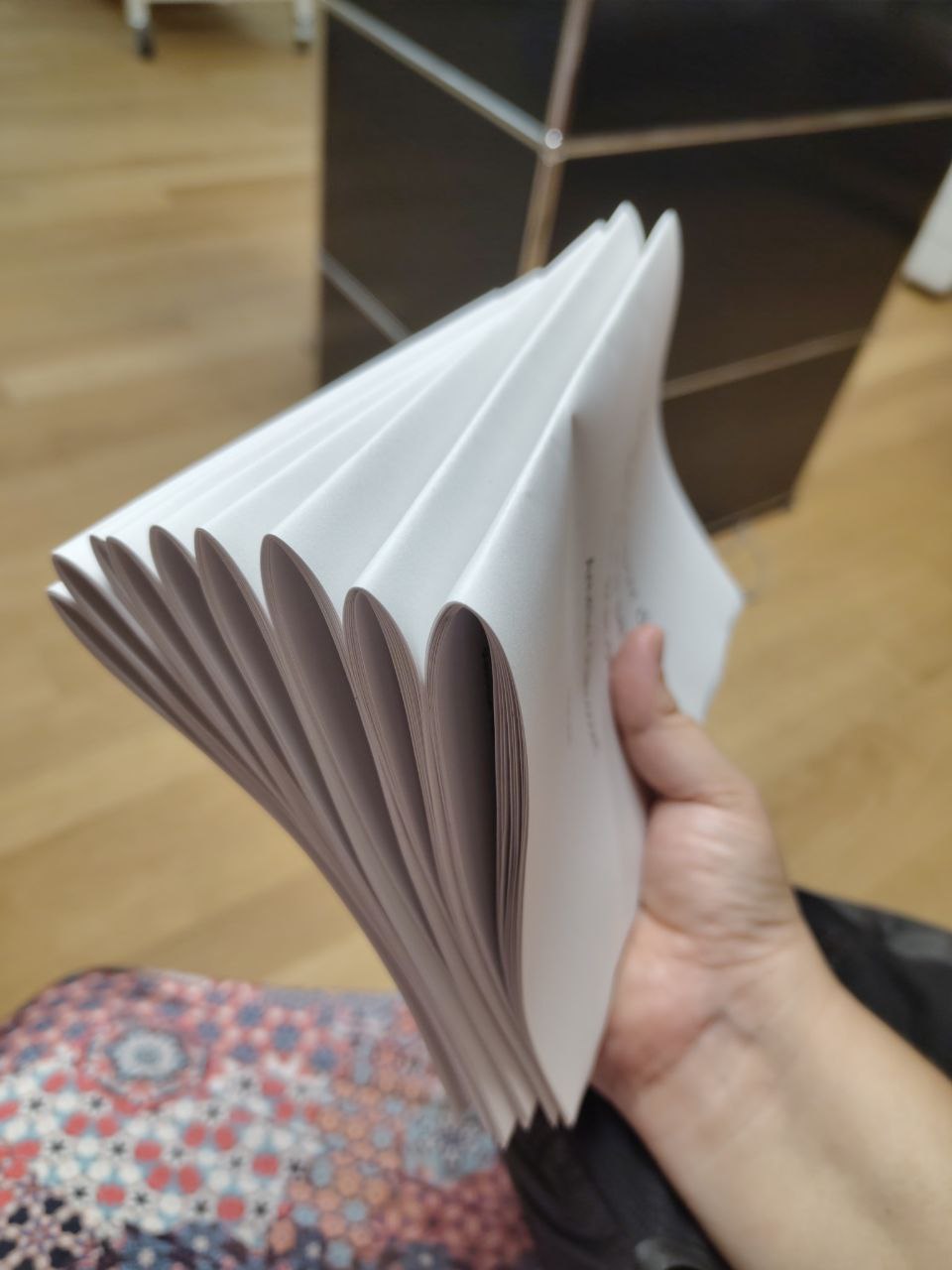 livrets d'un manuscrit imprimé pour démarrer l'étape de retravail